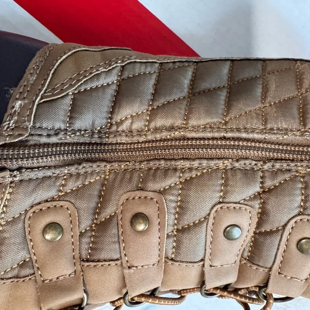 totes Quilted Brown and Black Kids Boots